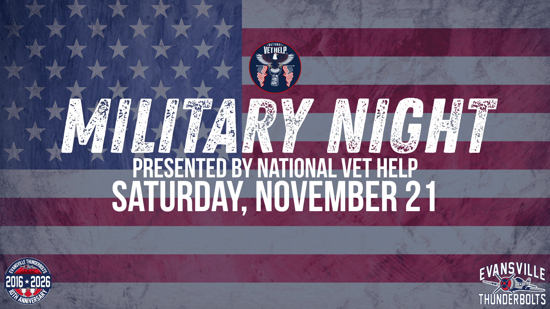 Military Appreciation Night Presented by National Vet Help